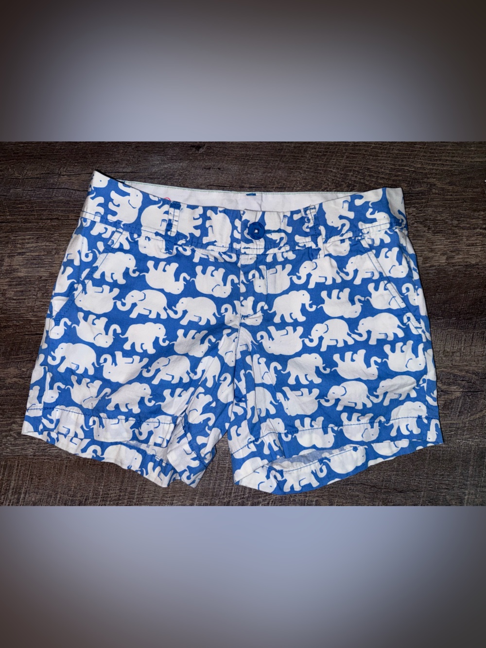 Lilly Pulitzer Blue & White Elephant-Print Callahan Shorts